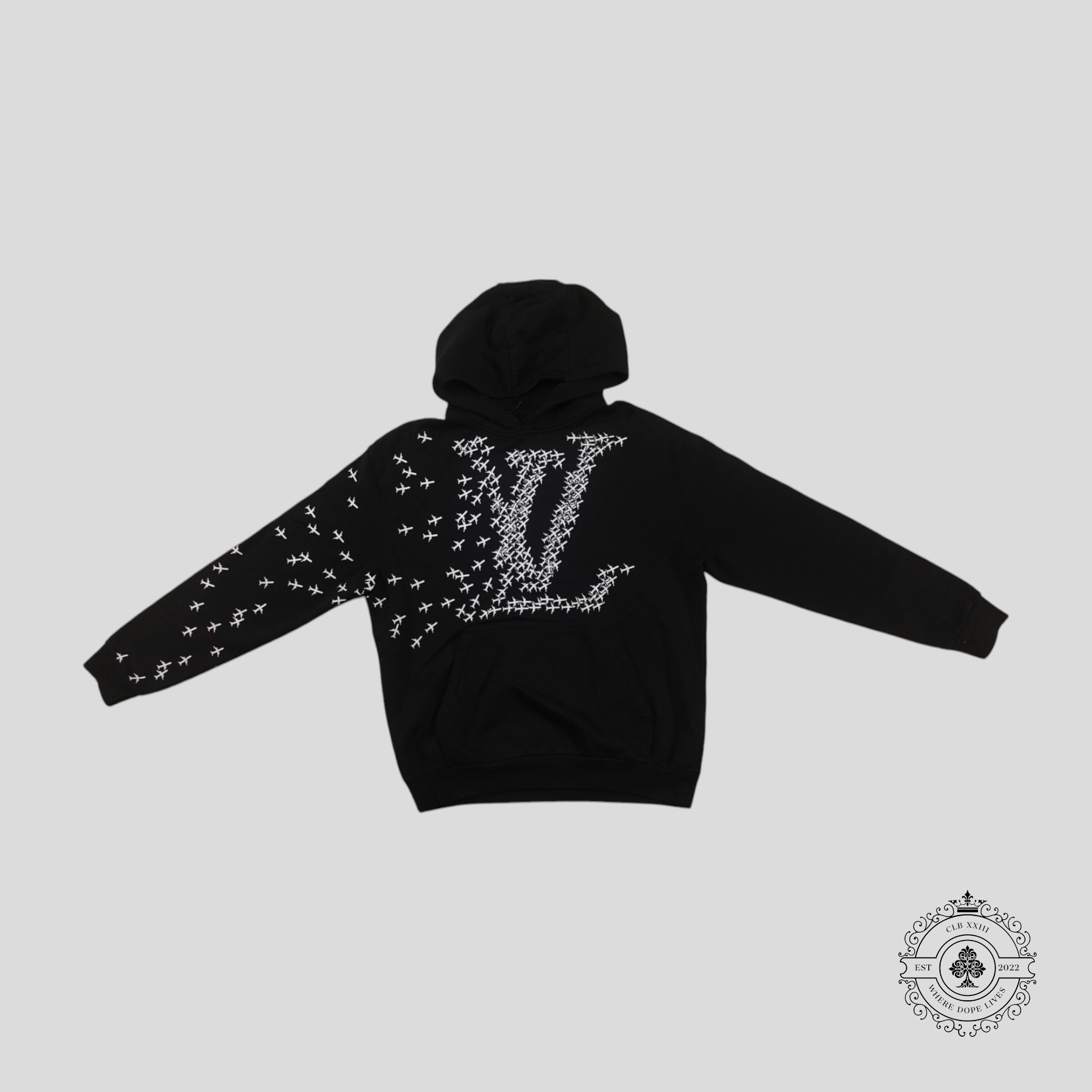 Louis Vuitton LV Planes Printed Hoodie in Black